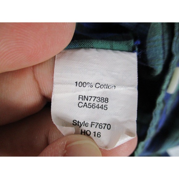 J. Crew Shirt Mens Medium Blue Green Plaid Slim Fit Button Down Long Sleeve - Picture 5 of 12